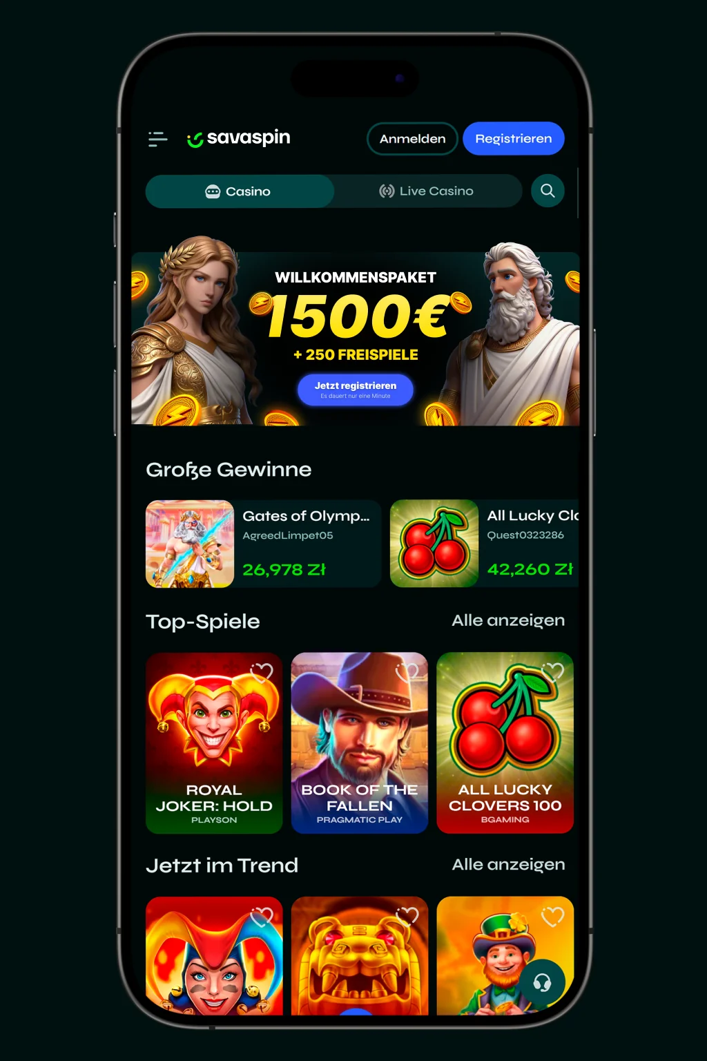 Savaspin Casino App Vorteile